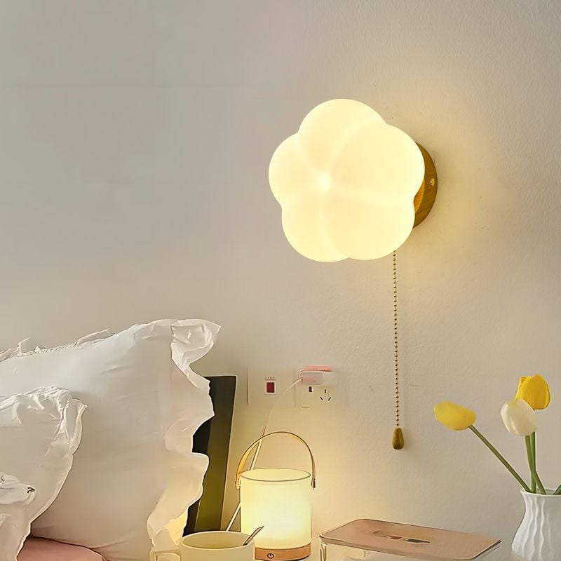 Cream Aluminum Full Spectrum Eye Protection LED Wall Lamp for Bedroom Living Room