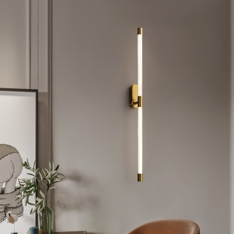 Luxury Modern Acrylic LED Wall Lamp Long Strip Light Fixture for Hotel