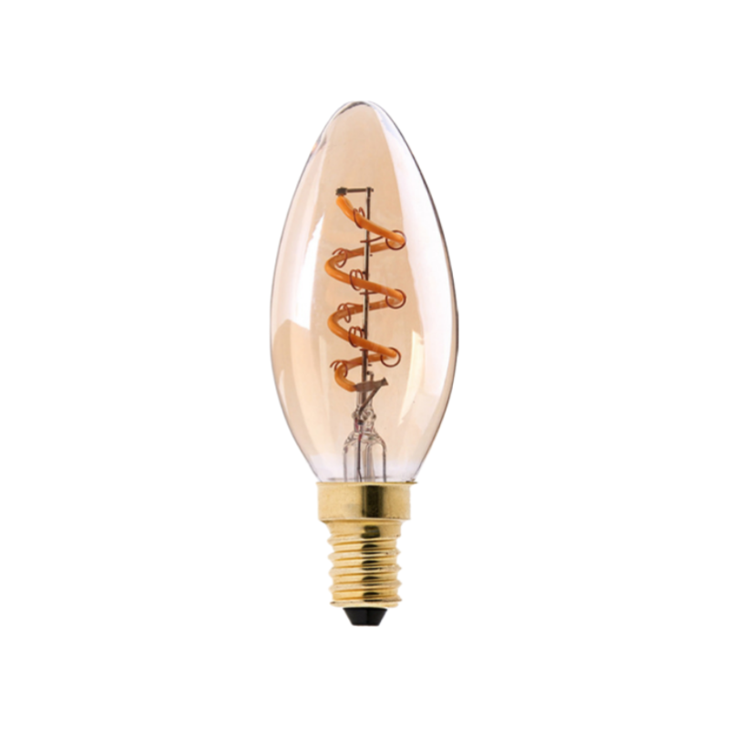 C35 Clear Soft Filament LED Bulb for Bar Restaurant Decor Lighting