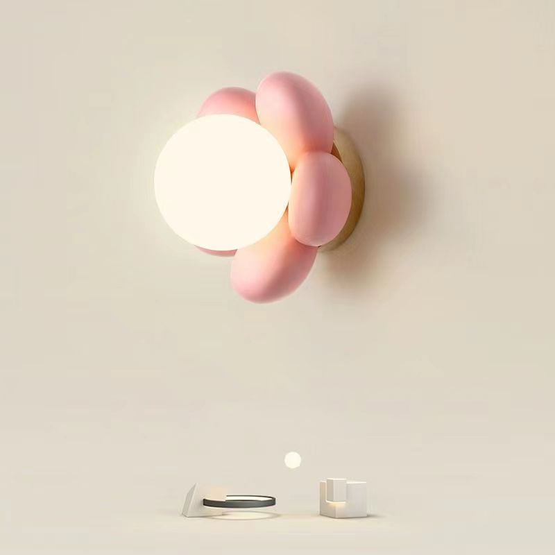 Modern Wall Lamp Bedroom Resin Warm White LED Light for Corridor Sofa Background