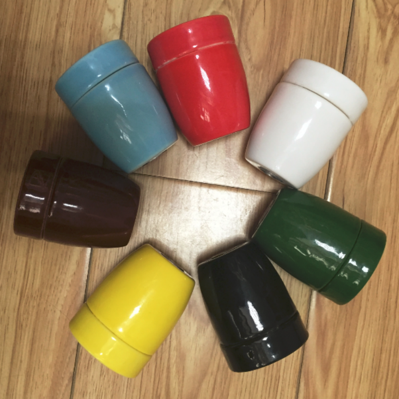 Colorful Ceramic E26/E27 Lamp Holder 60mm No Switch for DIY Pendant Lighting