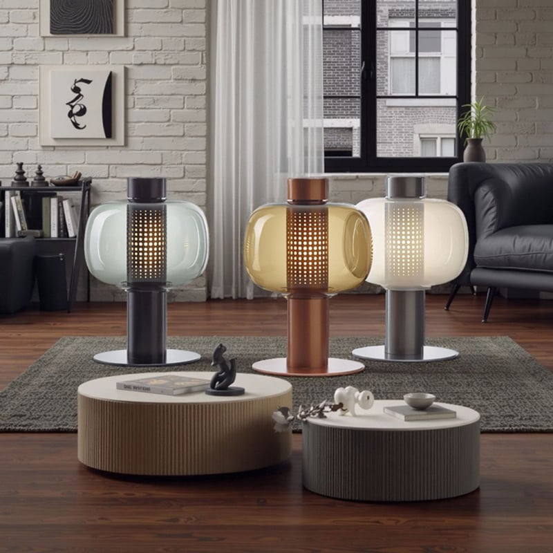 Modern Light Luxury Transparent Lampshade Metal Living Room Decoration Desk Lamp