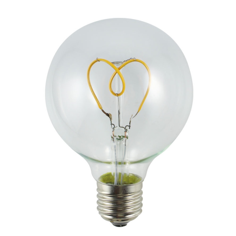 G80 Clear Soft Filament LED Bulb for Decor Lighting