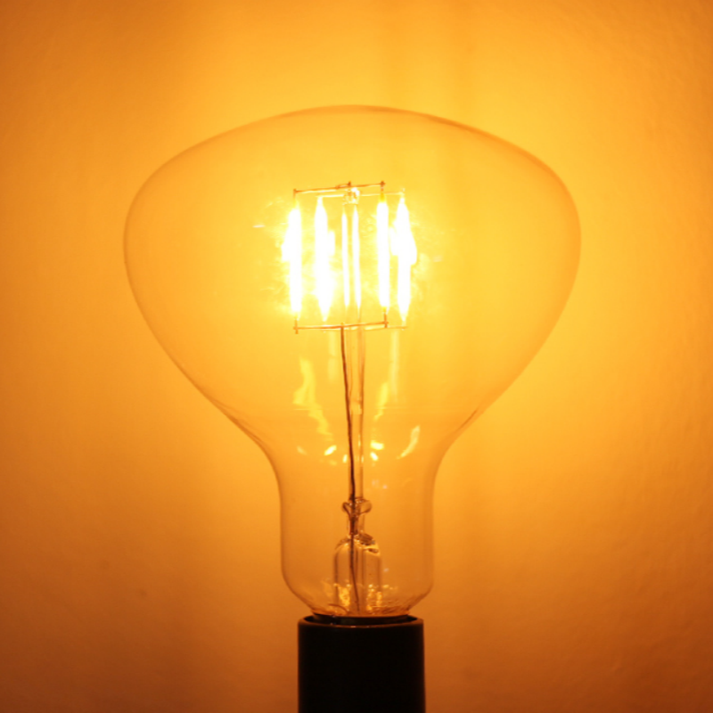 R125 Unique Shape Big Size Clear Glass Bulb for Decor Lighting
