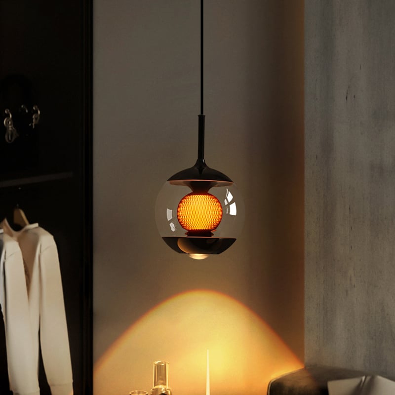 Talijansko prozirno staklo Sfericno metal LED Trpezarija Spavaća soba Prijesak svjetlo