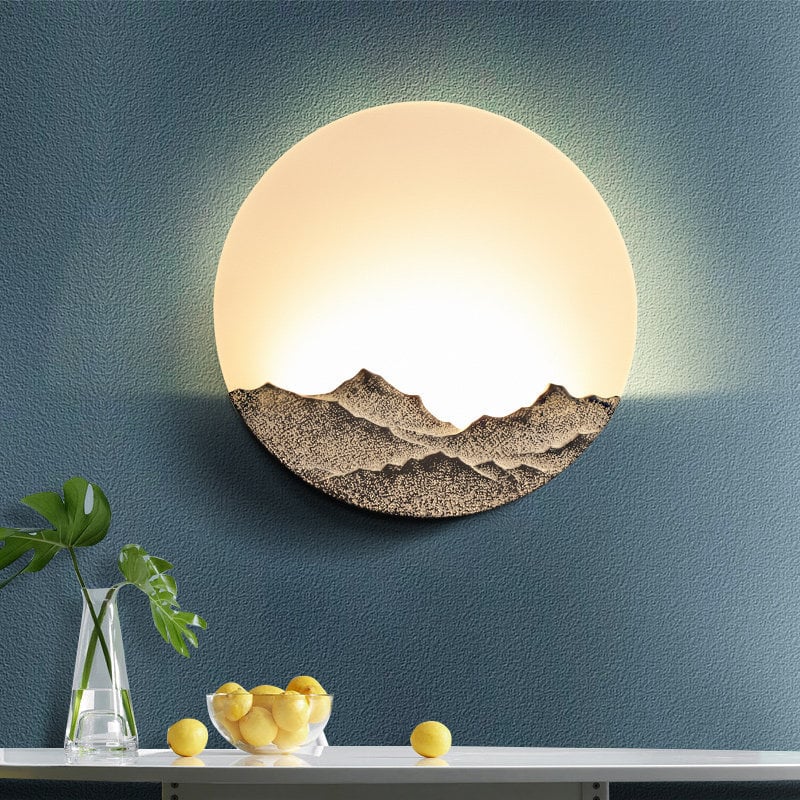 LED Decorative Metal Marble Wall Lamp for Bedroom Living Room Villa Hotel