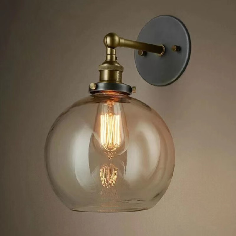 Retro Industrial Round Decorative Wall Lamp For Hotel Restaurant Living room Bedroom Coffee Shop Decor