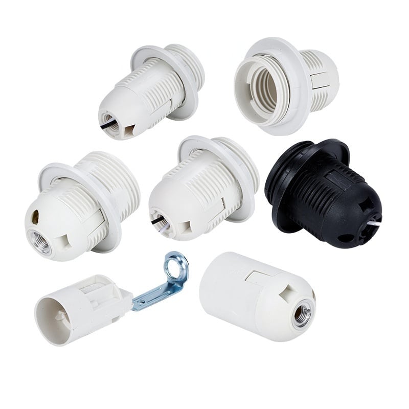Black/White Plastic Lamp Holder Multi-Style for DIY Lighting Fixtures