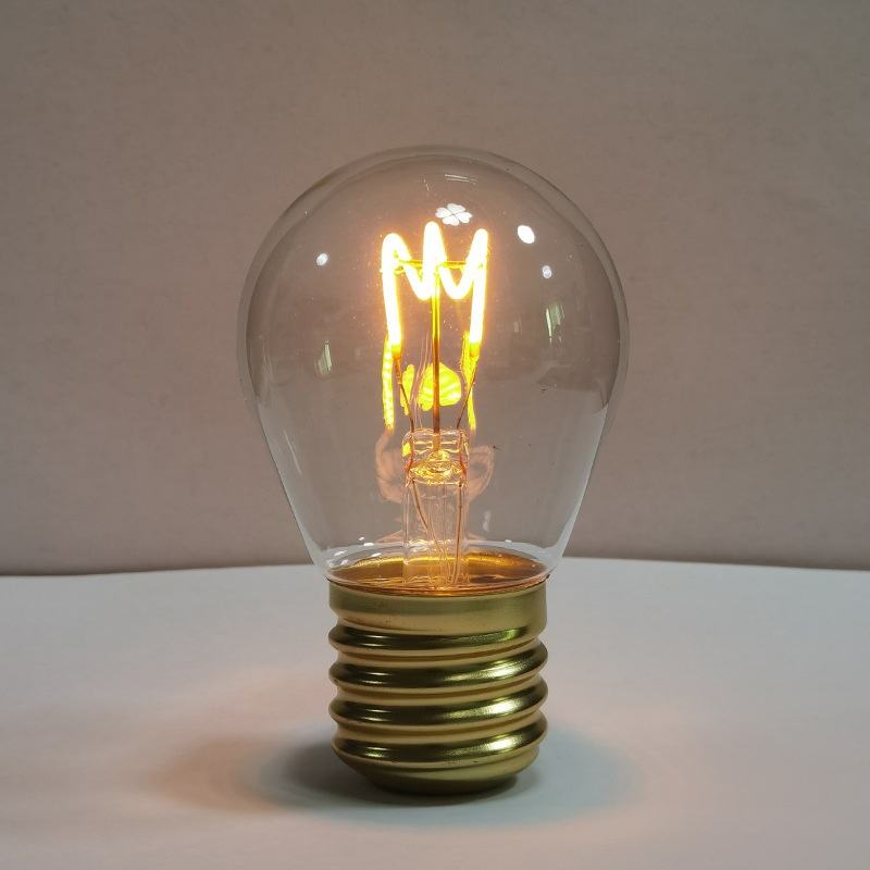 G45 Clear Soft Filament LED Bulb for Bar Restaurant Home Decor Lighting