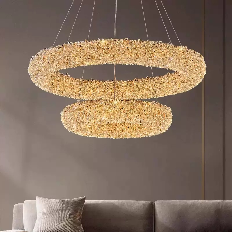 Classics Hanging Crystal Chandeliers Weddings Chandelier Luxury Crystal High Ceiling Pendant Lamp for Hotel Lobby Showroom Villa