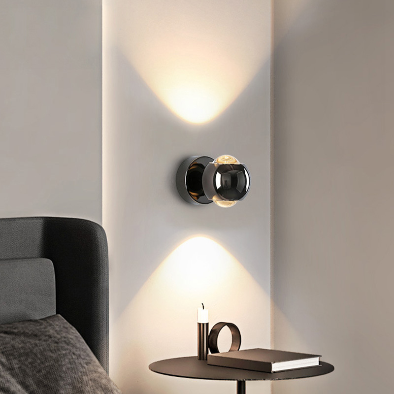 Modern Minimalist Home Bedside Rotatable Decorative Aluminum Body Wall Lamp