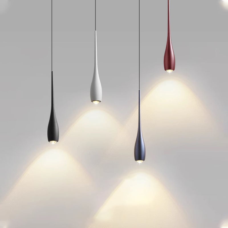 Modern Metal Droplet Shaped Light Luxury Chandelier for Dining Room and Bedroom