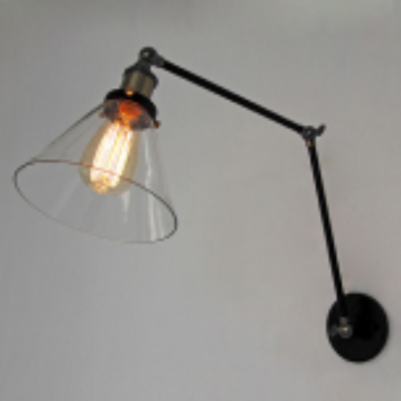 Modern Minimalist Double-Section Extendable Wall Sconce Unique Creative Dining Room Bedside Lamp LOFT Telescopic Glass Wall Lamp