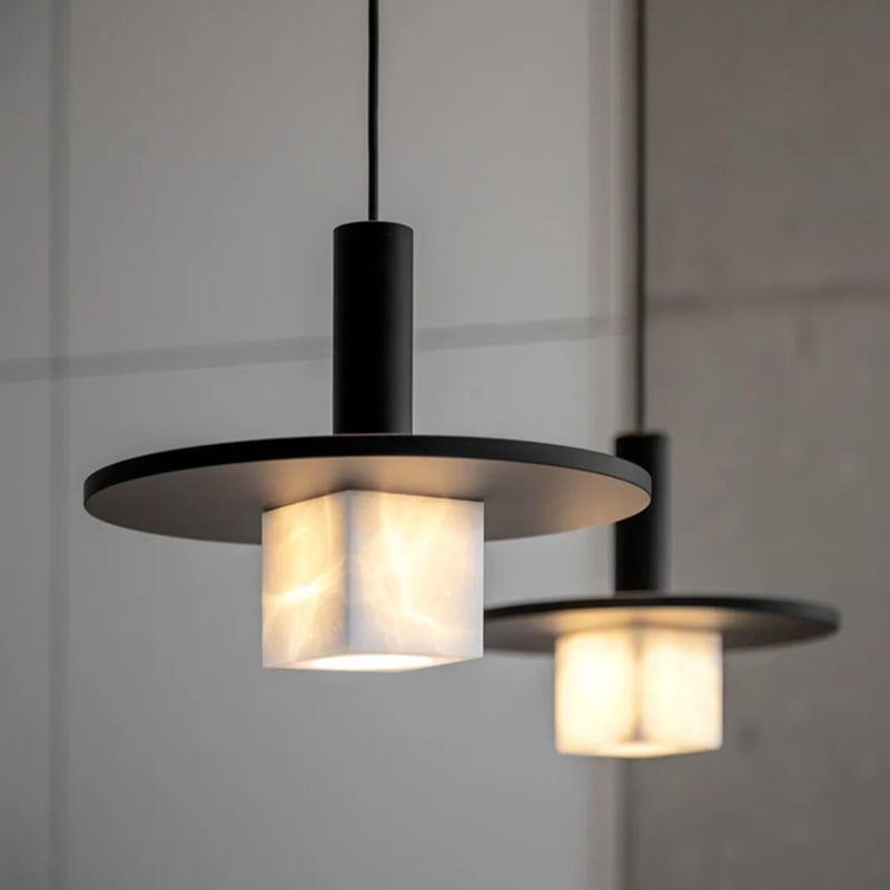 Italian Luxury High-end Natural Marble LED Pendant Light for Restaurant