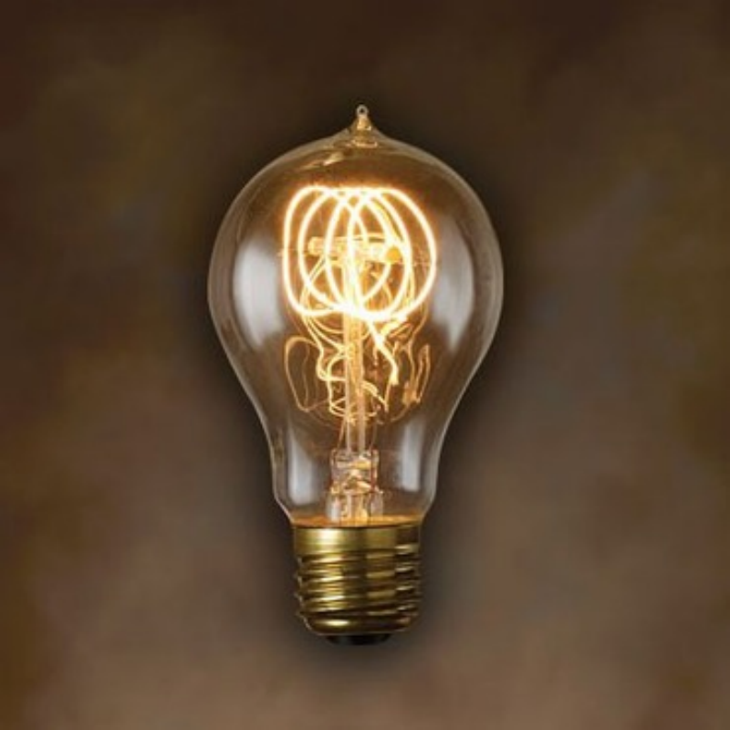 A19 Vintage Four Loop Filament Edison Bulb for Indoor Lighting 