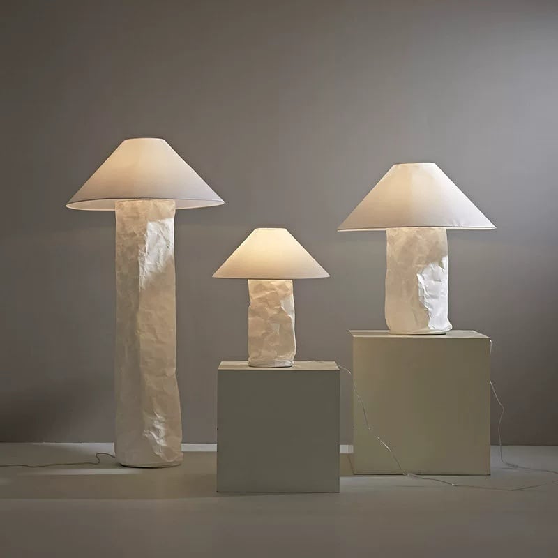 Minimalist White DuPont Paper Floor Lamp Creative Designer Home Decoration Standing Lamp for Hotel Living Room