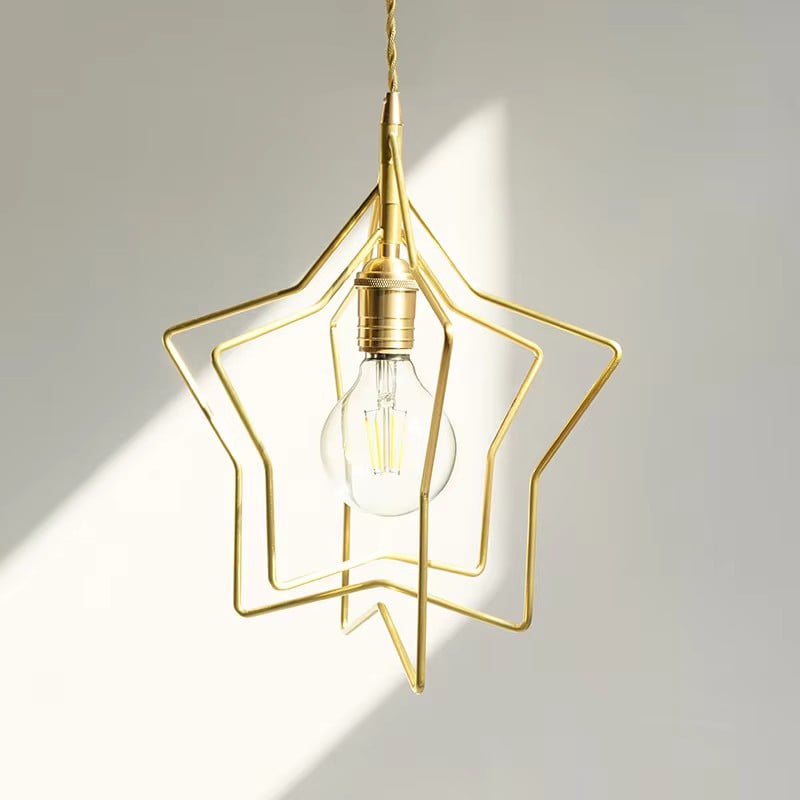 Star Metal Hollow Modern Living Room Adjustable Angle Decorative Pendant Light