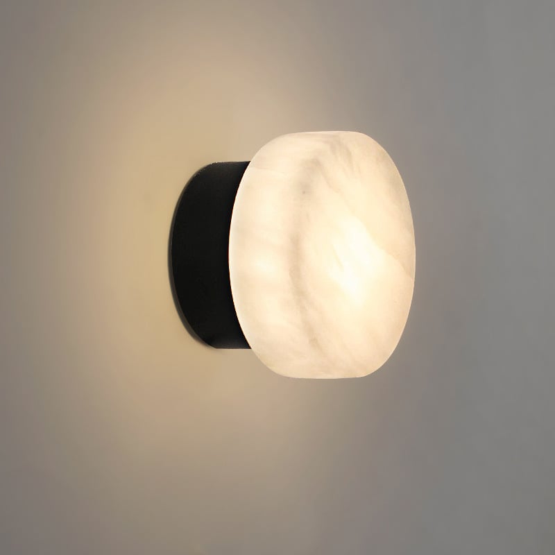 Indoor Modern Marble Resin Wall Lamps Surface Mounted Hotel Villa Bedroom Wall Lamp