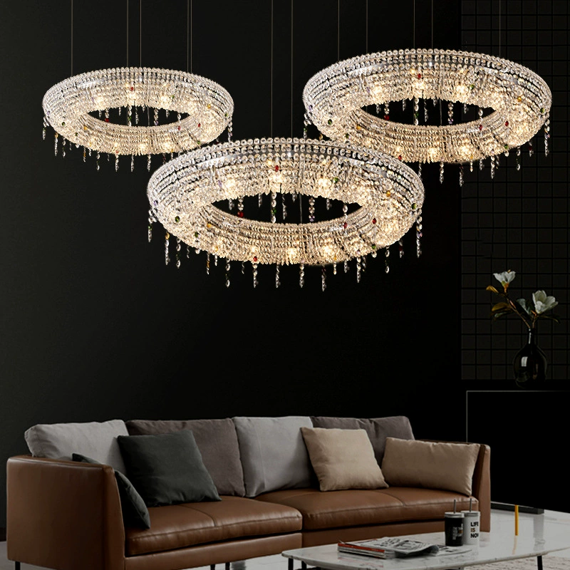 Vintage Luxury Crystal Chandelier Decorative Living Room Dinging Room Stairway Chandelier for Home Hotel