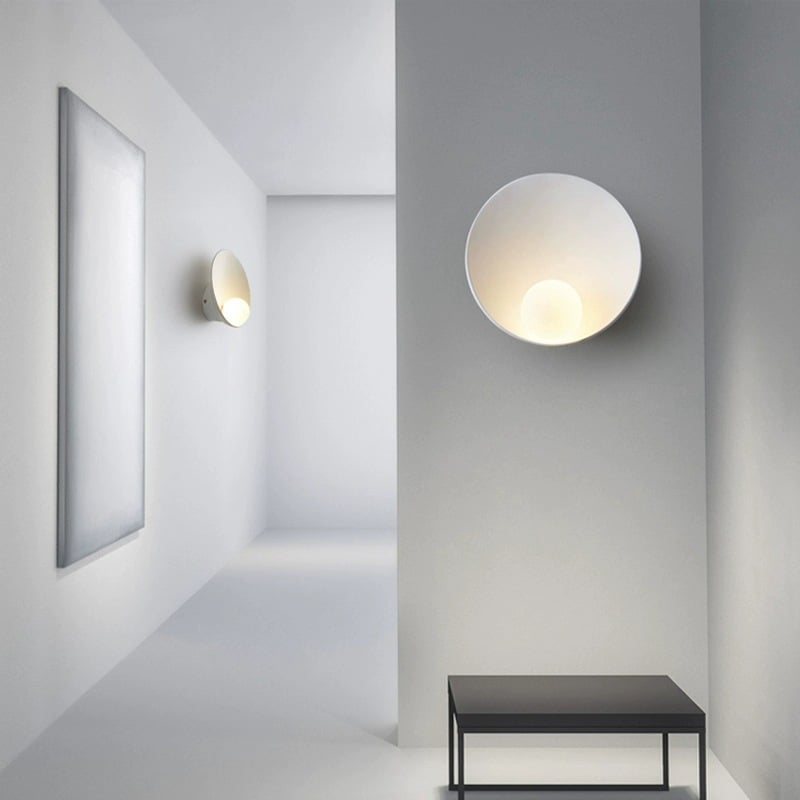 New Design Nordic Minimalist White Round ABS Ball Indoor LED Wall Lamp