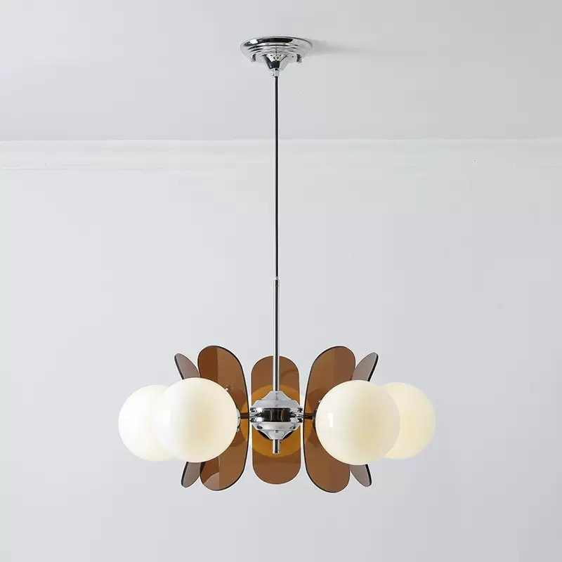 Lampadario minimalista colorato in acrilico a forma di fagiolo magico per soggiorno, sala da pranzo e camera da letto