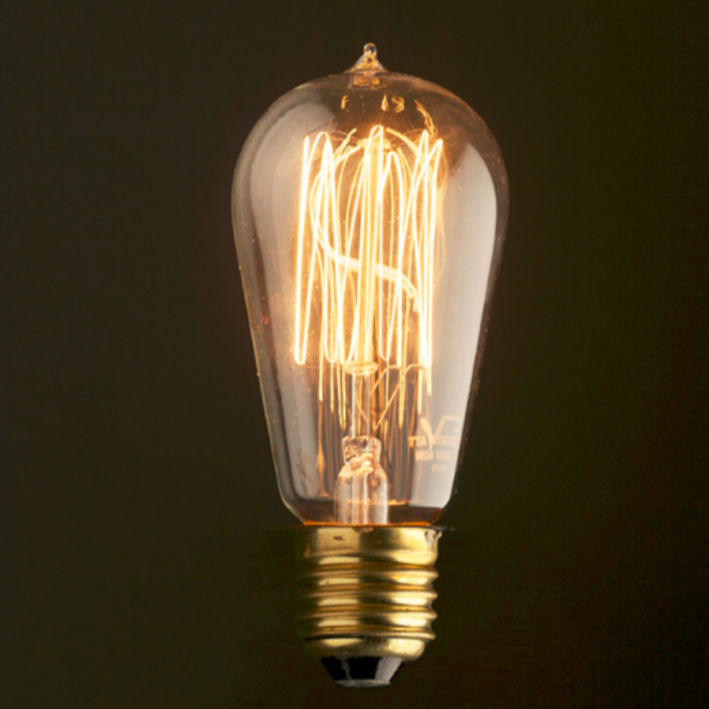 ST58 Vintage Squirrel Cage Filament Edison Bulb for Decor Lighting