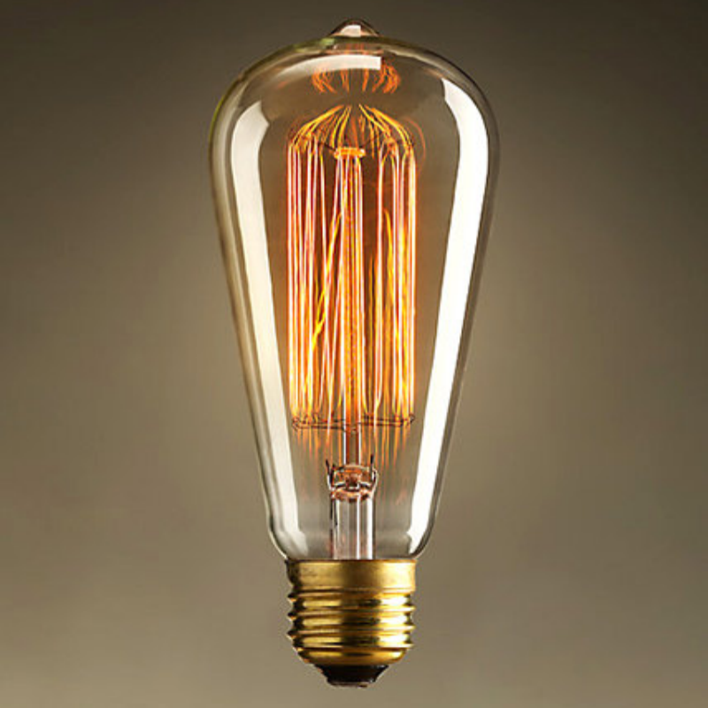 ST64 Vintage Squirrel Cage Filament Edison Bulb for Decor Lighting