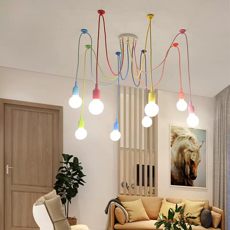 Colorful European Style Celestial Maiden Chandelier Dining Room Bedroom Multi-heads Pendant Light