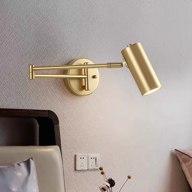 Wholesale Nordic Folding Deployable Directiion Adjustable Wall Light Gold Extendable Wall Lamp