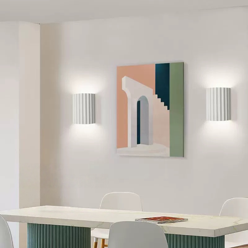 Colorful Macaron Resin Roman Column LED Wall Lamp for Hallway Entryway Bedside