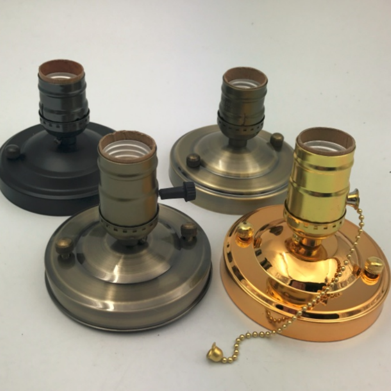 E26/E27 Lamp Holder with 100mm Ceiling Rose for Vintage Pendant Light