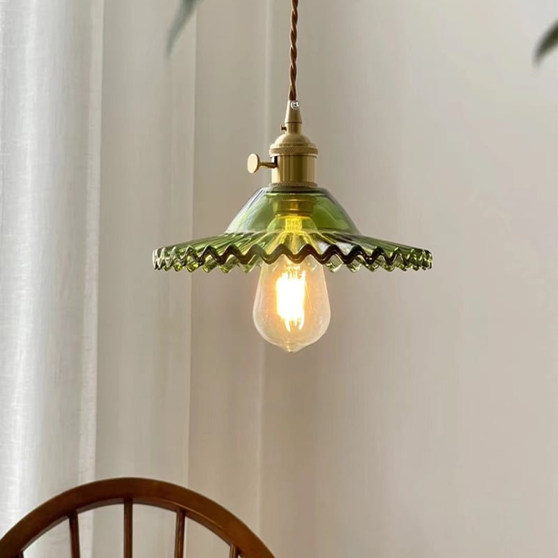 High Quality Modern Glass Chandelier Single Head Lotus Crystal Pendant Light