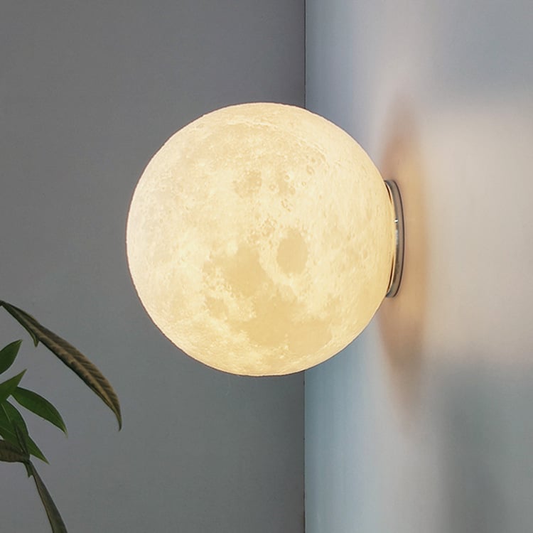 Ijodiy bezakli astronautlar uchun ichki devor yoritgichi — Oy fonli devor lampasi