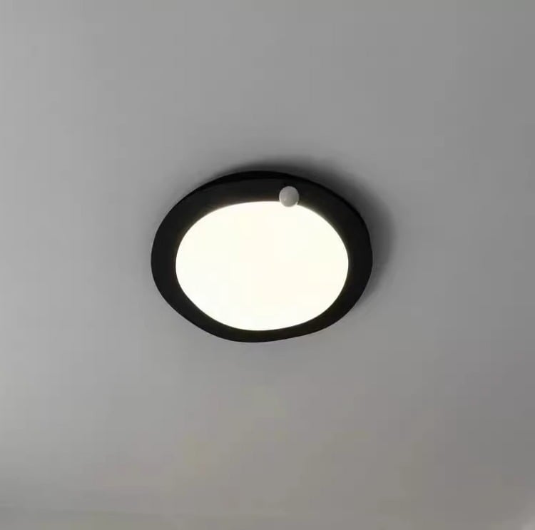 Italian minimalist bedroom ceiling light warm and romantic black minimalist modern creative children's room LED eye protection lamp