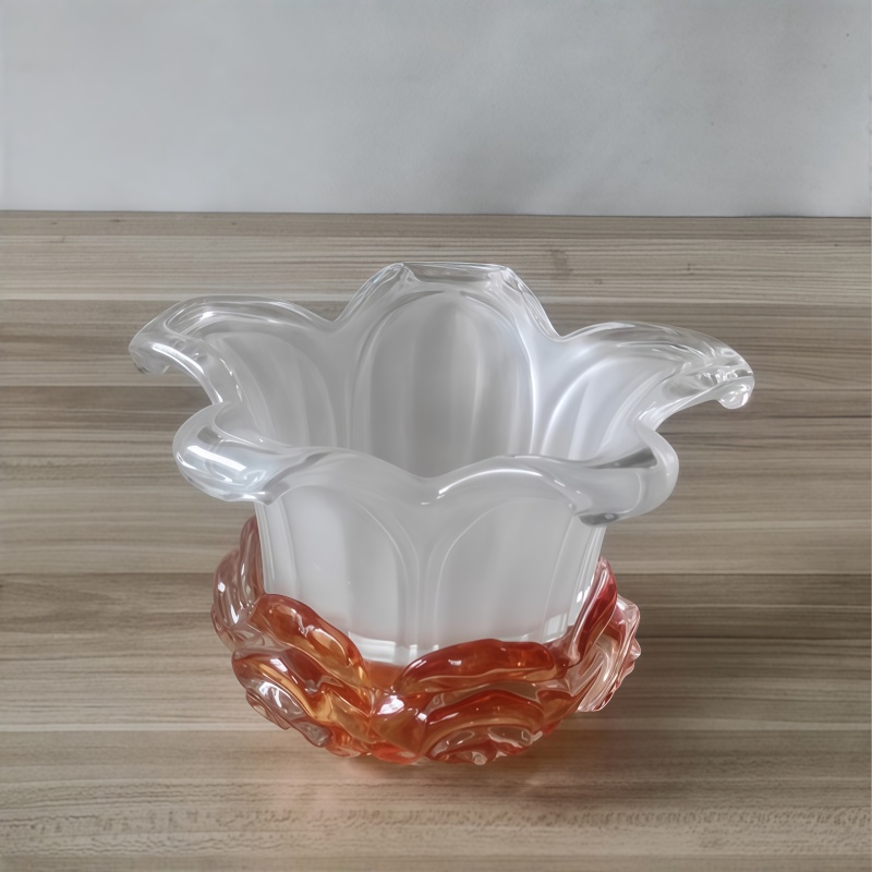 Vintage E14 Glass Flower Lampshade for Chandelier Table Lamp Wall Lamp