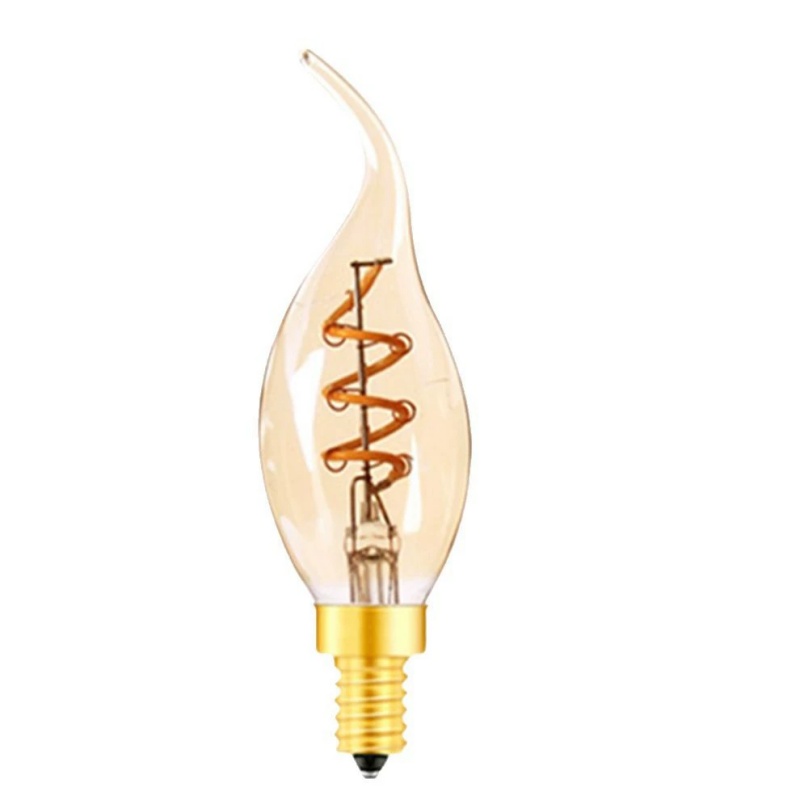 C35T Clear Soft Filament LED Bulb for Indoor Outdoor Decor Lighting