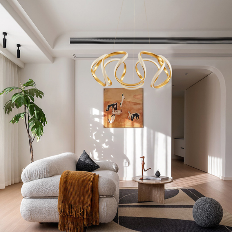 Modern Minimalist LED Pendant Light Designer Fixture for Dining Room Table and Bedroom Home Lighting