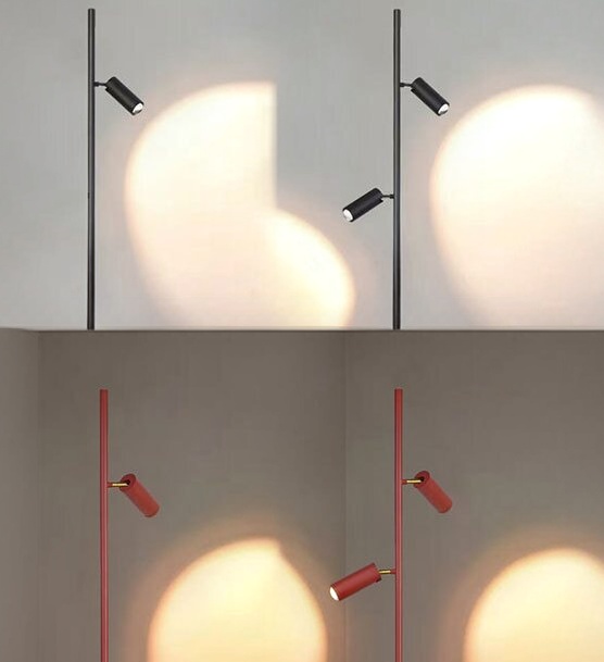 Rotatable 2-head/1-head Metal Aluminum LED Floor Lamp for Living Room Bedroom