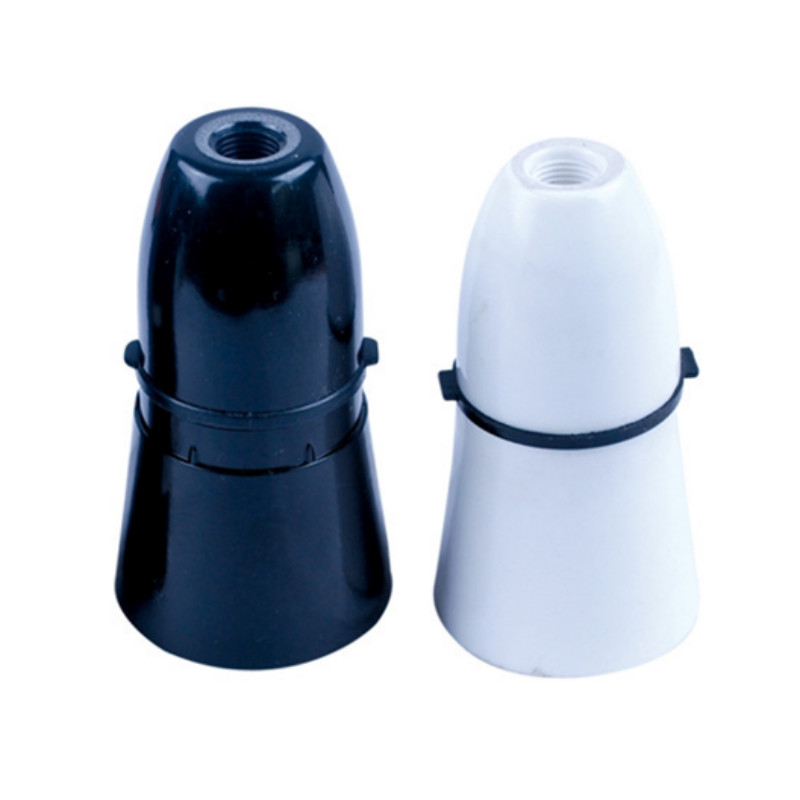 British Standard B22 Plastic Lamp Holder Black/White for DIY Lighting Fixtures