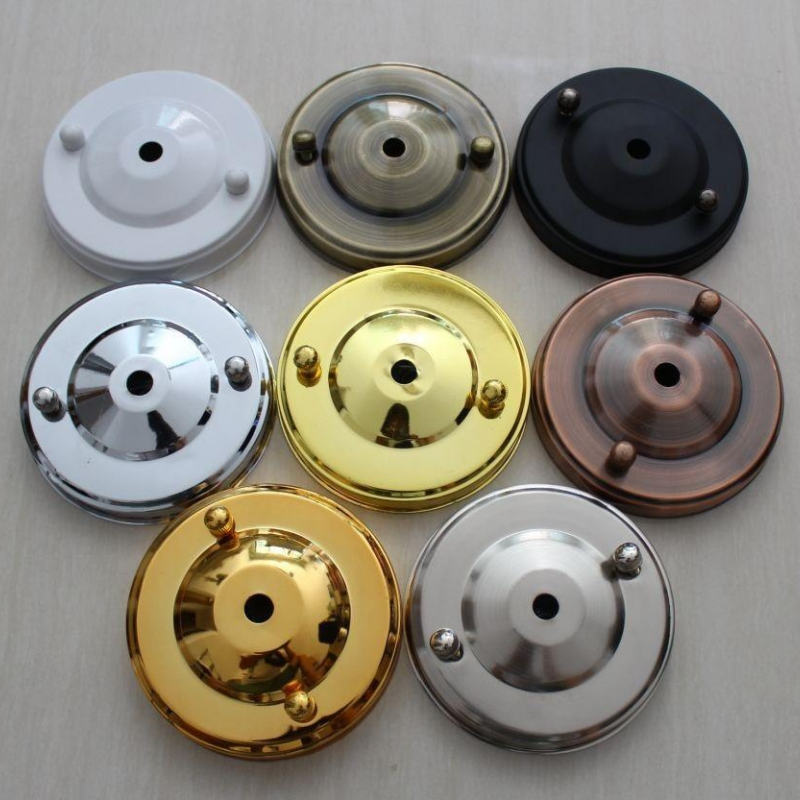 Domed Iron Ceiling Rose 105×25mm Multi-Color for Vintage Pendant Lighting