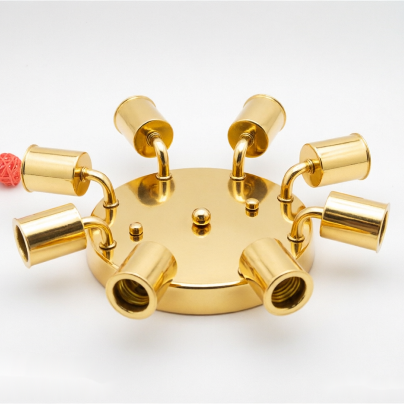 Multi-Head E26/E27 Ceiling Lamp Base with 3/5/8 Heads for Chandelier Lighting