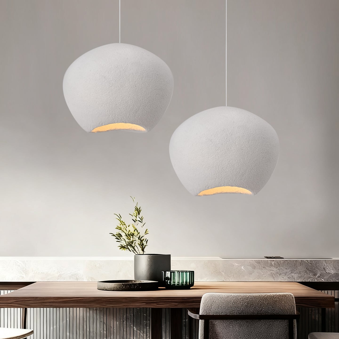 Creative minimalist polystyrene pendant light for living room dining room