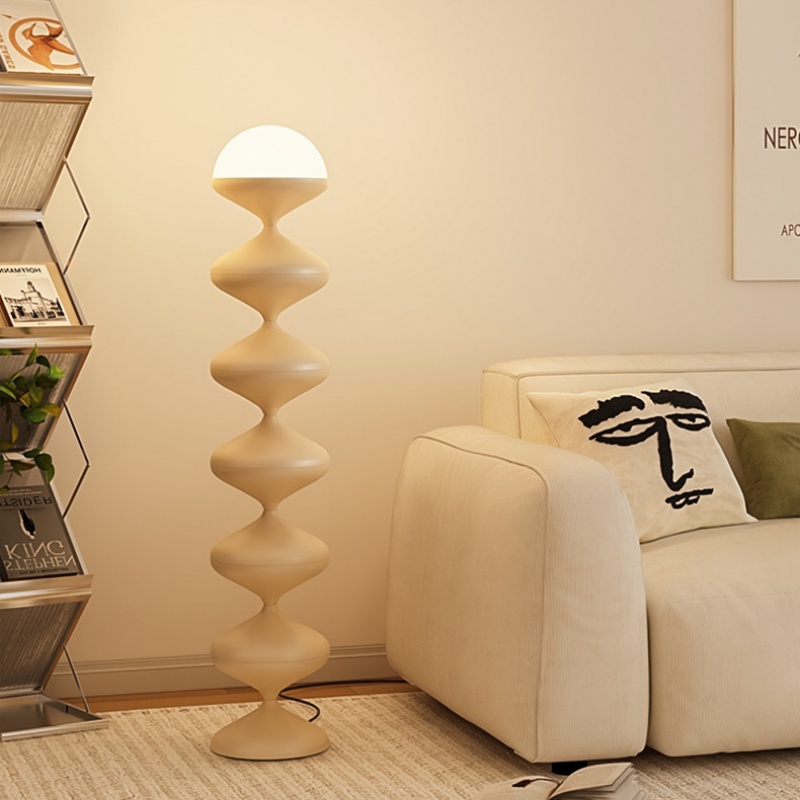 Hourglass Stacked Metal Floor Lamp for Living Room Bedroom Modern Nordic Decor