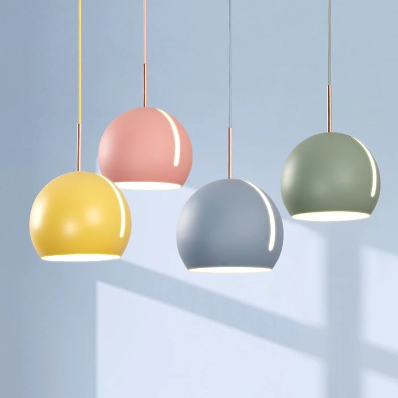 Nordic Dragon Colored Circular LED Adjustable Angle Restaurant Pendant Light