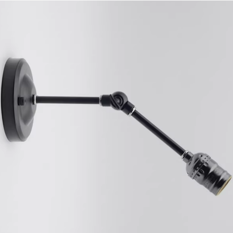 Adjustable Long Arm Wall Sconce with 100mm Ceiling Rose & E26/E27 Holder