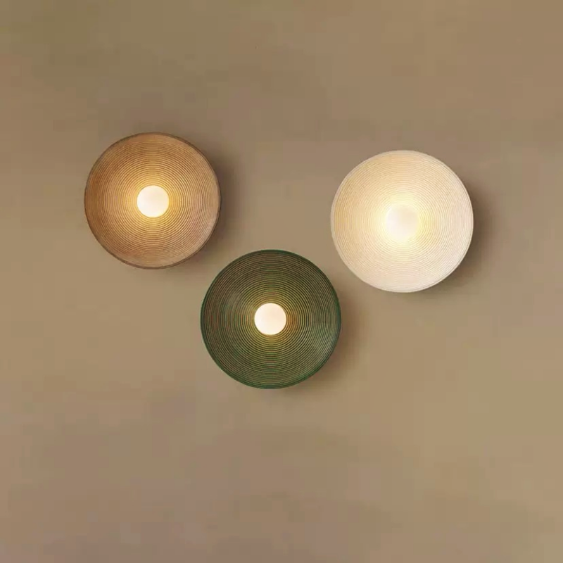 Minimalist Design Swirl Pattern Round Disc Decorative Wall Lamp for Luxury Hotel Restaurant Living room Bedroom Bathroom Feature Wall