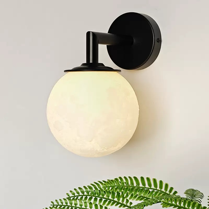 Vintage Minimalist Design Moon-shaped Wall Lamp for Living room Bathroom Hallway Bedroom