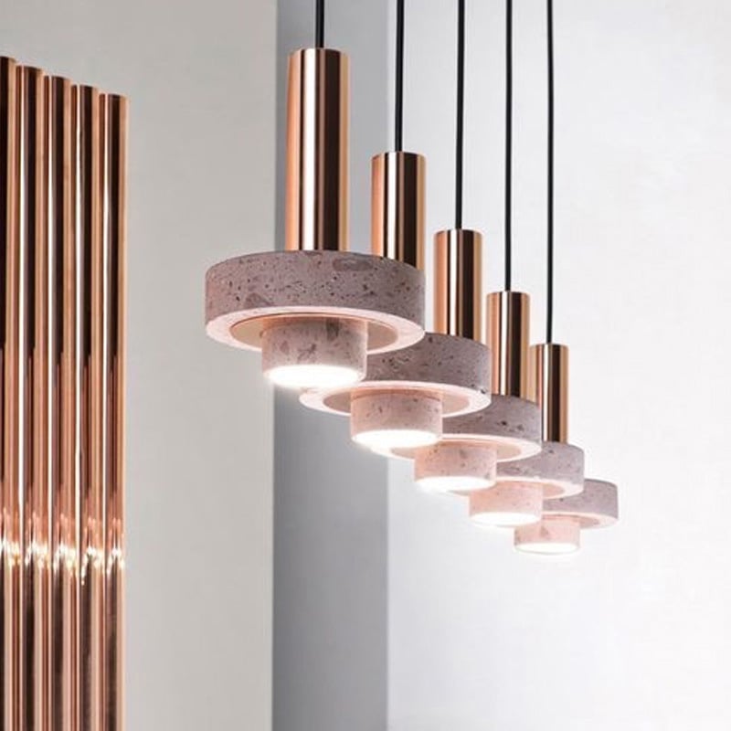 Nordic Minimalist pink Restaurant bar Marble LED Decorative Hanging Lamp