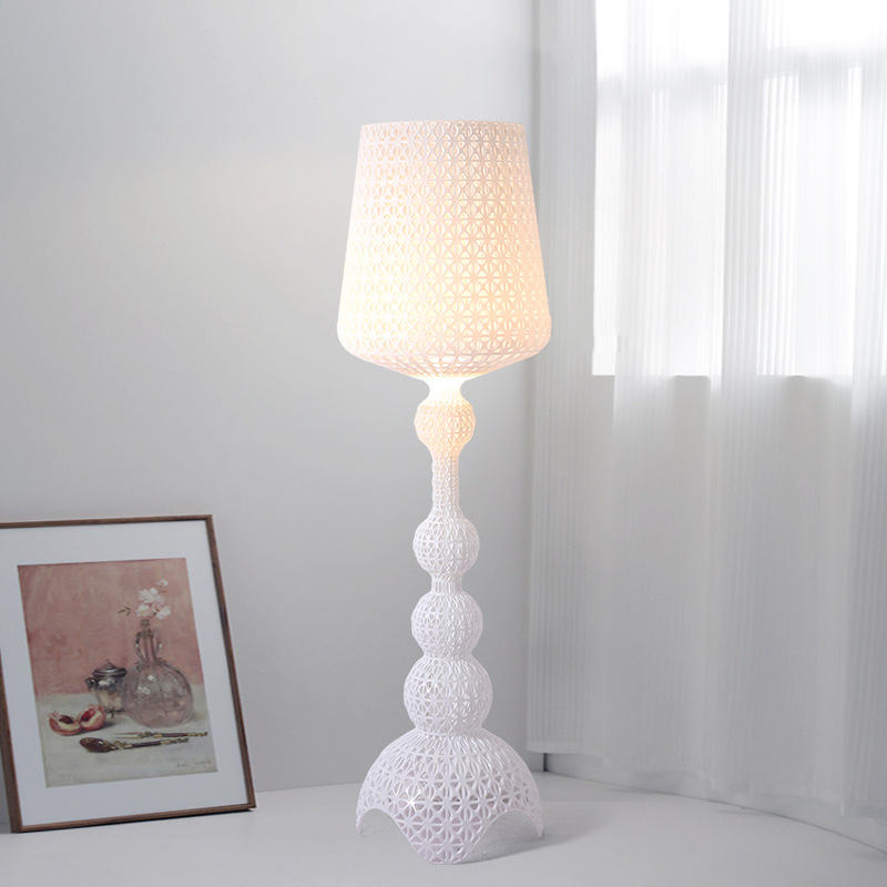 Modern Lace Pattern 3-Color Dimmable LED Floor Lamp for Bedroom & Living Room