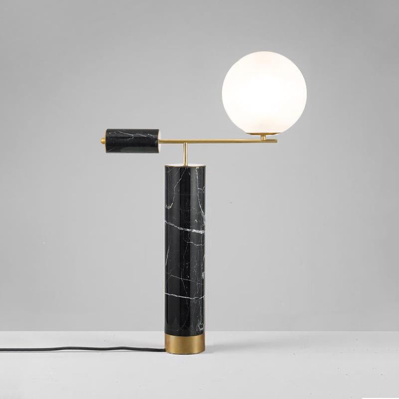 Modern Luxury Marble Living Room Bedroom Glass Lampshade Decorative Table Lamp